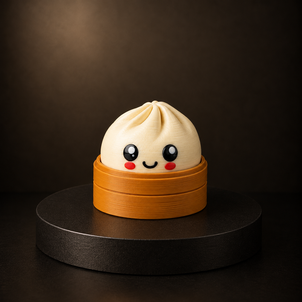 D Printed Dumpling Clicker | Cute Fidget Toy by Spark Hue 3D Lab