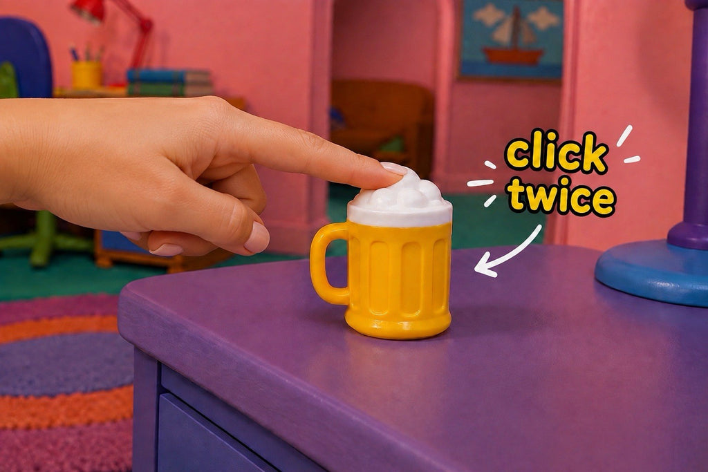 3D Printed Homer Simpson Beer Mug Clicker | Simpsons Fidget Toy