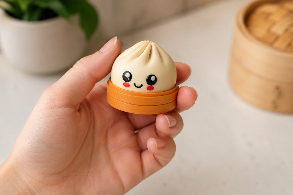 D Printed Dumpling Clicker | Cute Fidget Toy by Spark Hue 3D Lab