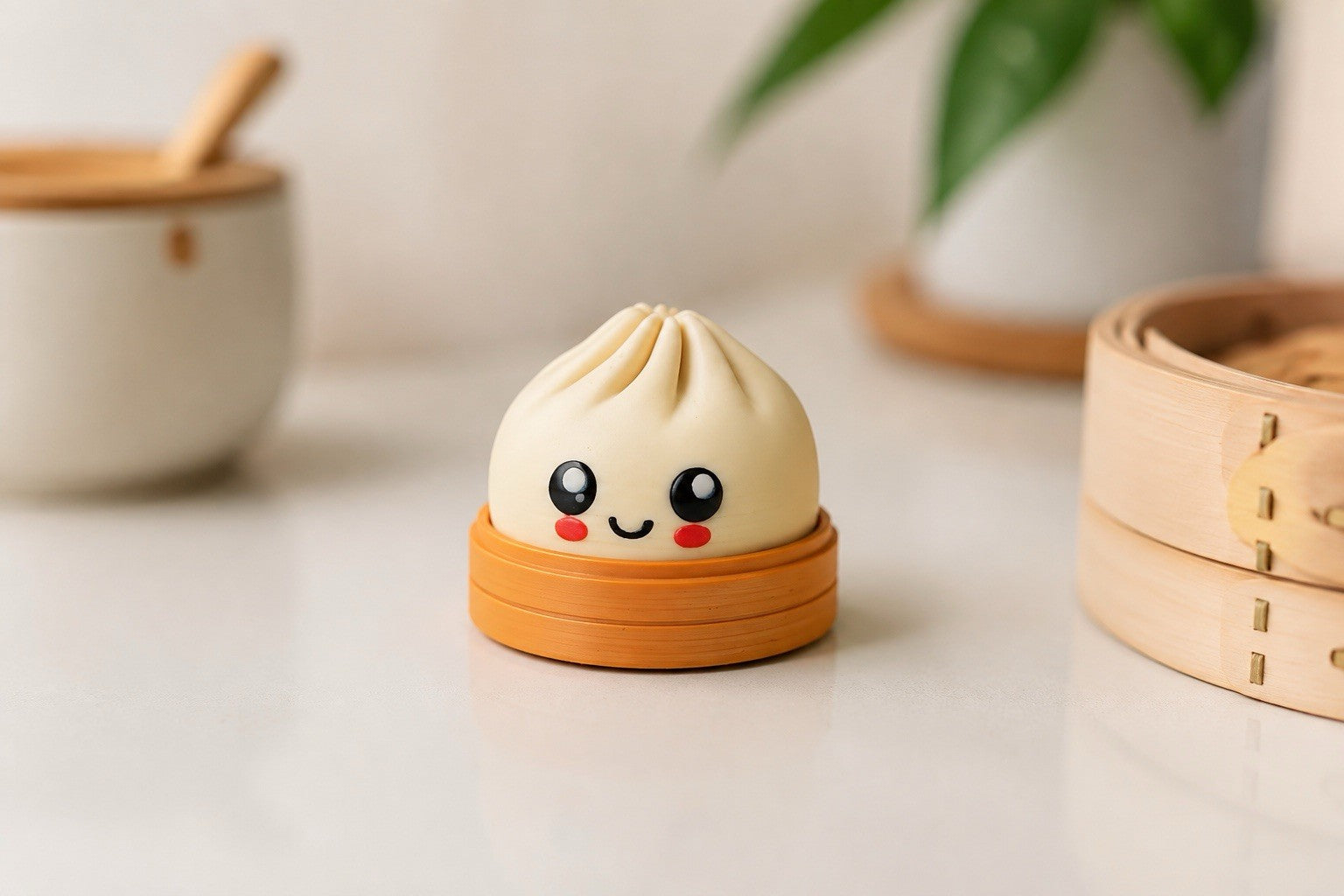 D Printed Dumpling Clicker | Cute Fidget Toy by Spark Hue 3D Lab