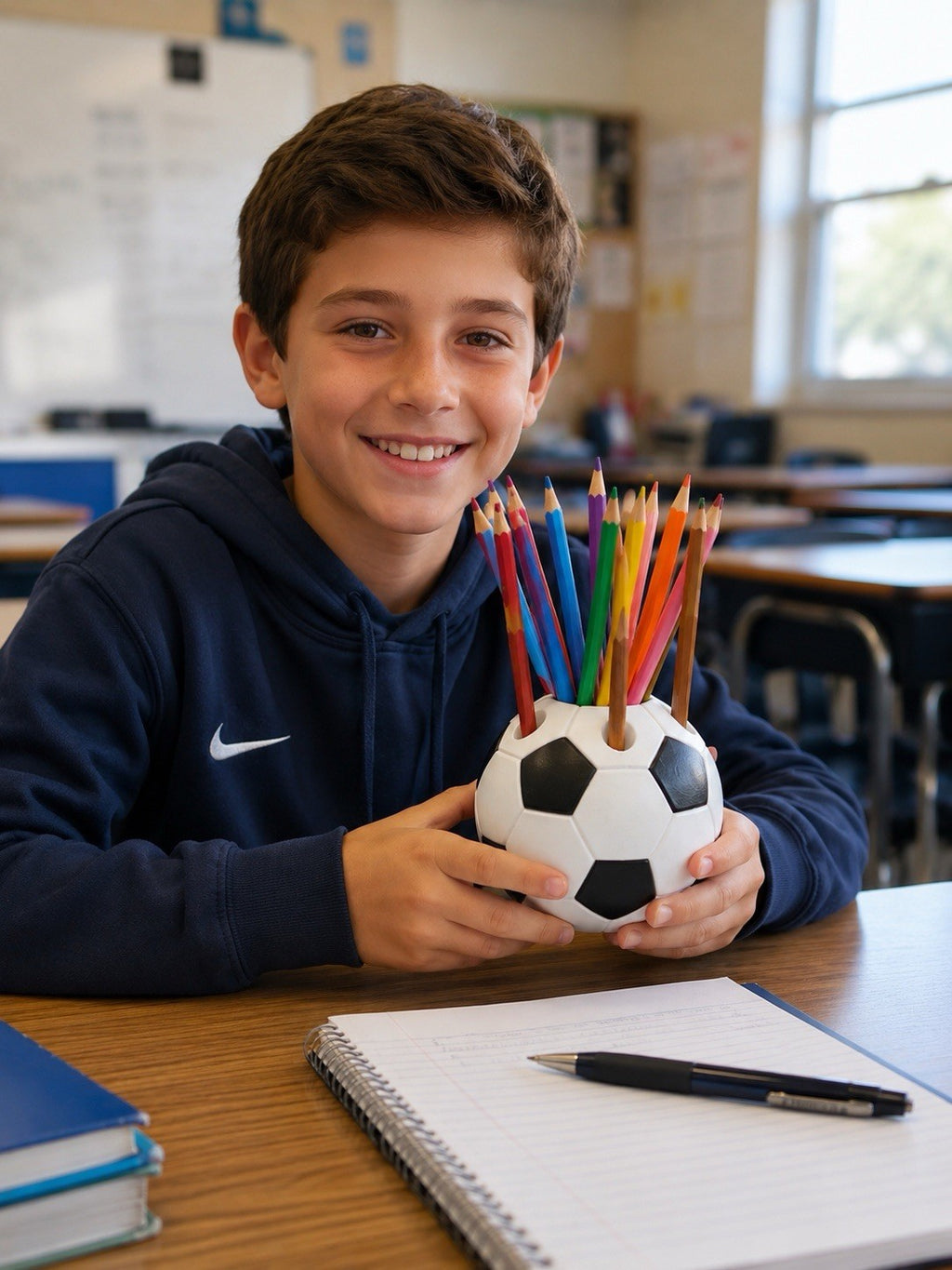 3D Printed Soccer Ball Pen Holder | Football Desk Organizer